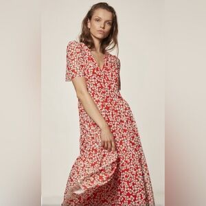 Soaked in Luxury SLAldora Dress in Tangerine Tango Flower Print -Like New